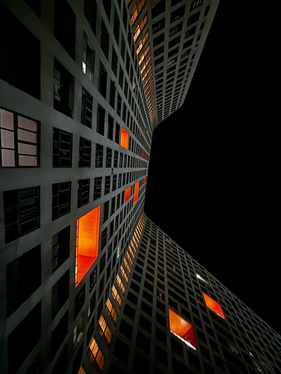 Commercial architecture night view